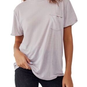 Free People We The Free | VELLA TEE SILVER LINING| Size Large  NWOT
